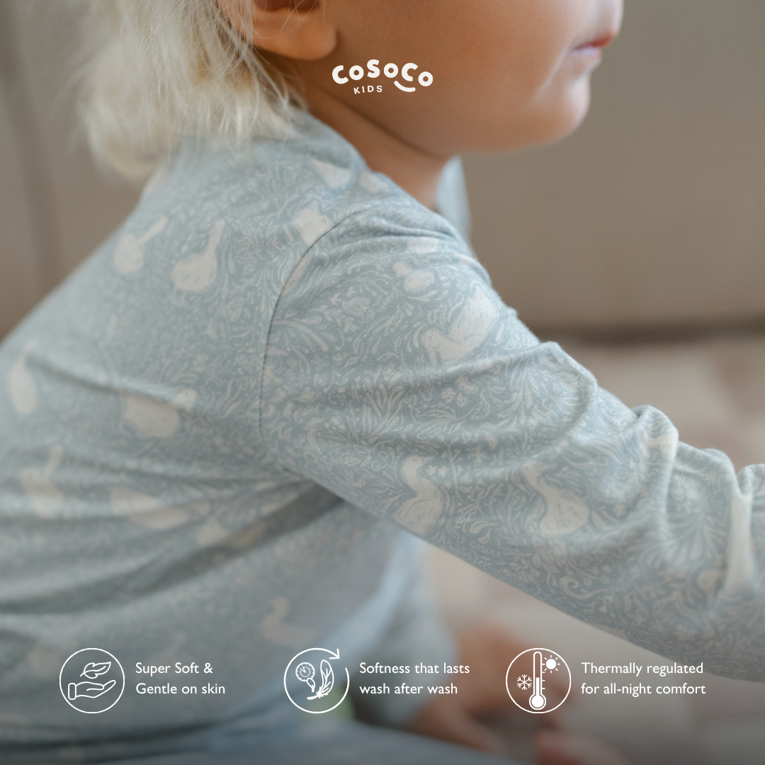 Kids Pajamas in Duck Blue