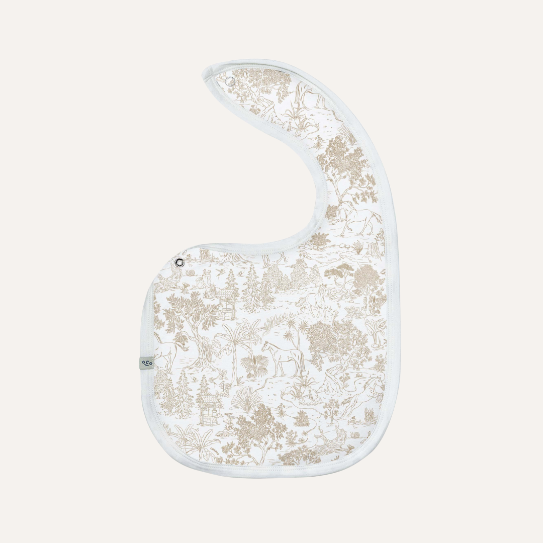 Baby Bib in Equestrian Toile