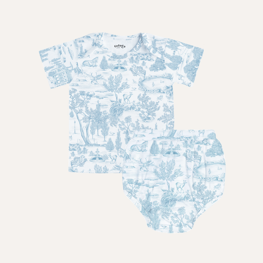 Baby Bloomer Set in Estate Blue