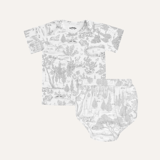 Baby Bloomer Set in Estate Grey