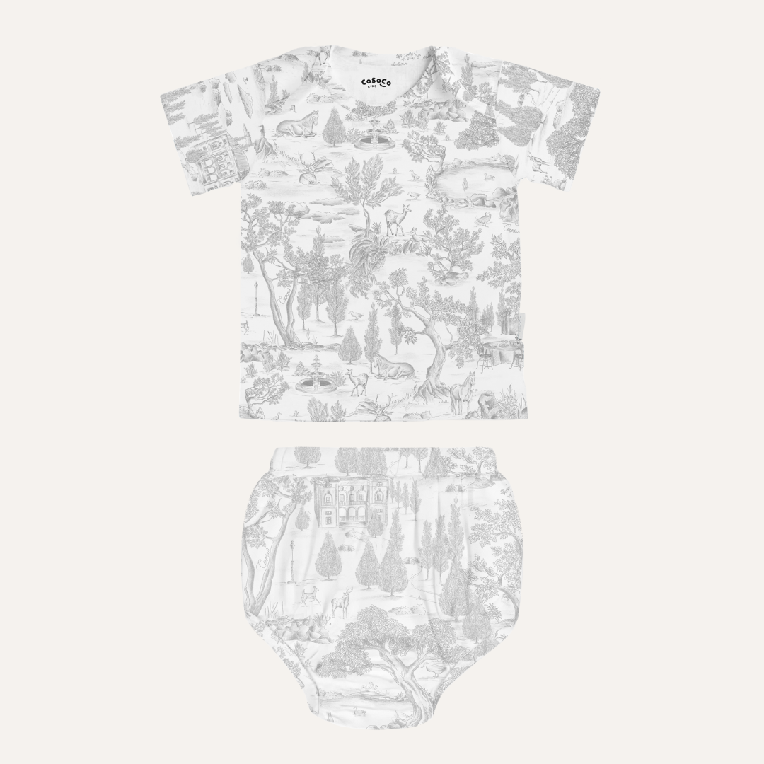 Baby Bloomer Set in Estate Grey