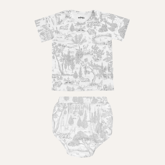 Baby Bloomer Set in Estate Grey