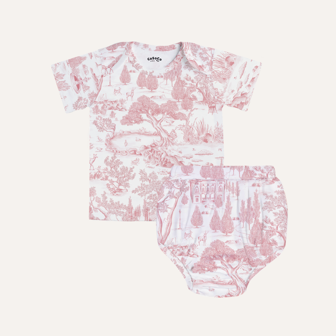 Baby Bloomer Set in Estate Pink