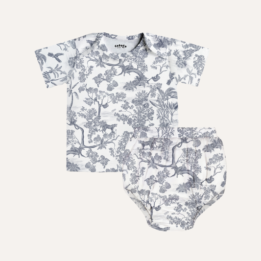 Baby Bloomer Set in Jungle Toile