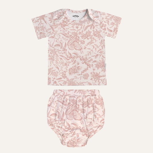 Baby Bloomer Set in Toile De Fleurs