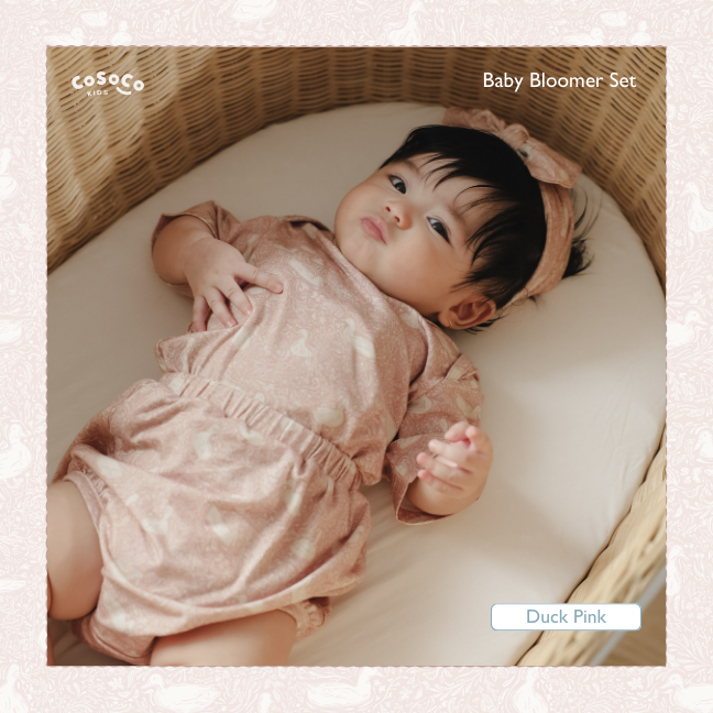 Baby Bloomer Set in Duck Pink