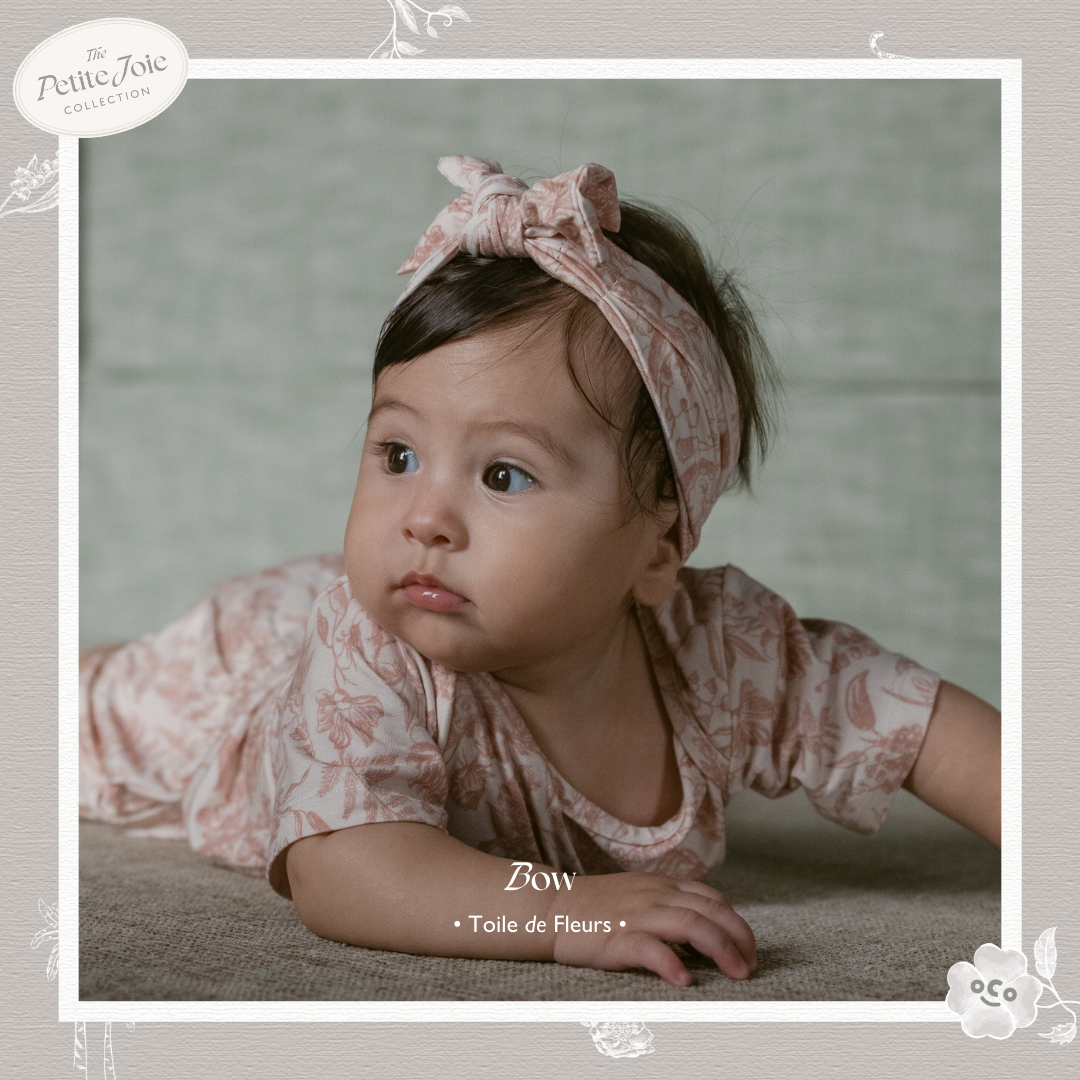 Baby Bow in Toile De Fleurs