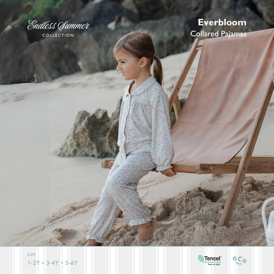Collared Pajamas in Everbloom