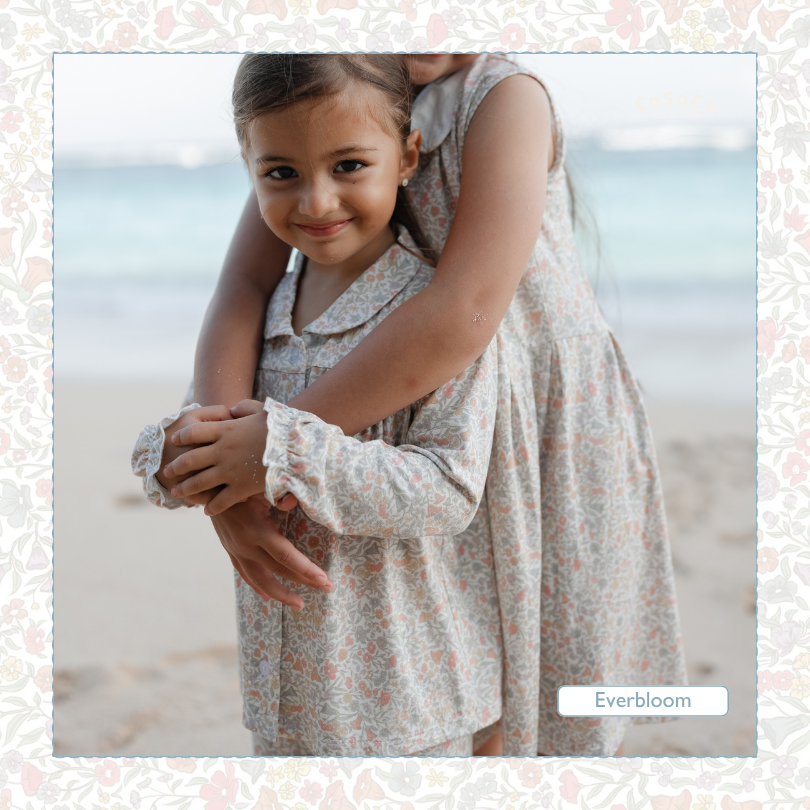 Collared Pajamas in Everbloom