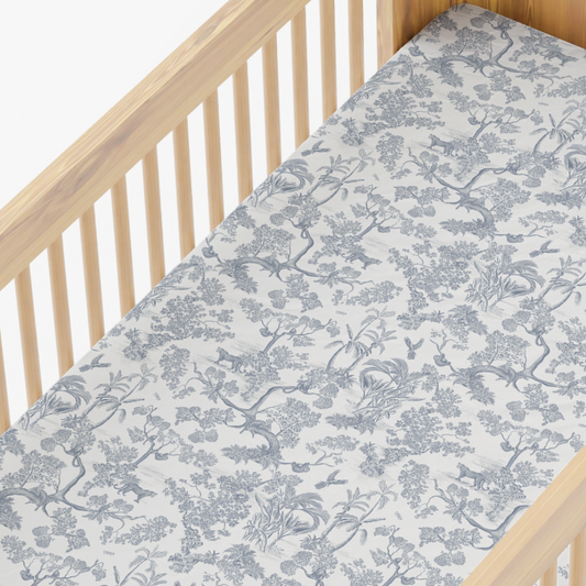 Crib Sheet in Jungle Toile