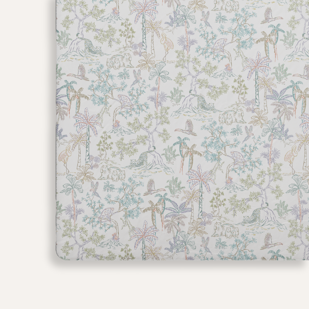 Crib Sheet in Rainbow Tropics