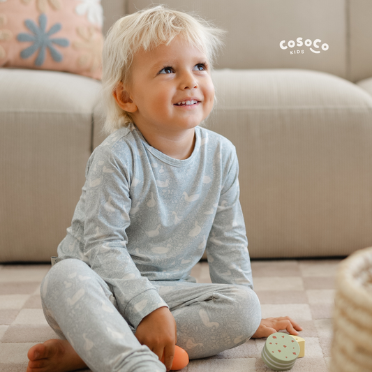 Kids Pajamas in Duck Blue