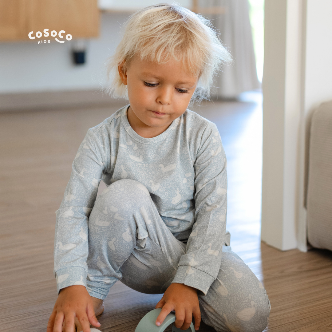 Kids Pajamas in Duck Blue