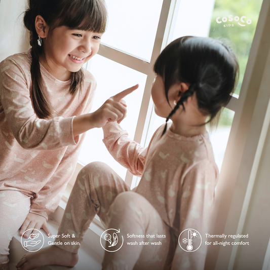 Kids Pajamas in Duck Pink
