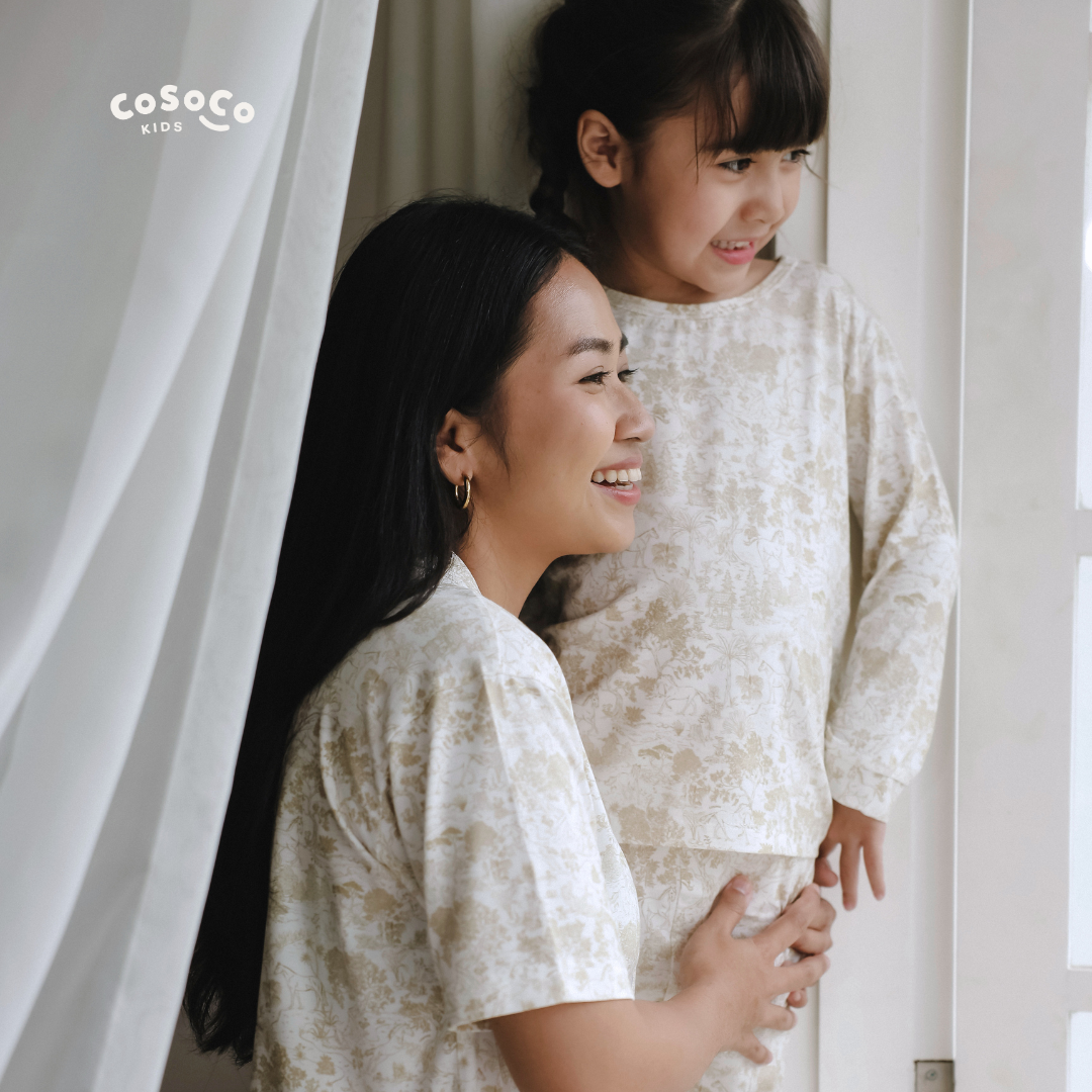 Kids Pajamas in Equestrian Toile