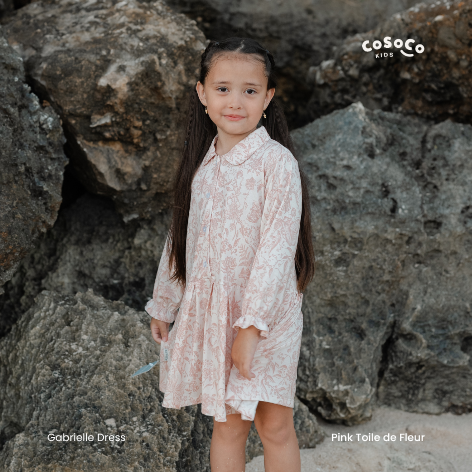 Gabrielle Dress in Toile De Fleur