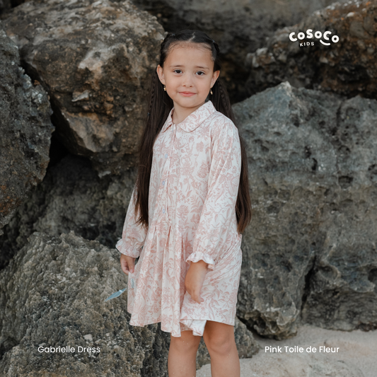 Gabrielle Dress in Toile De Fleur