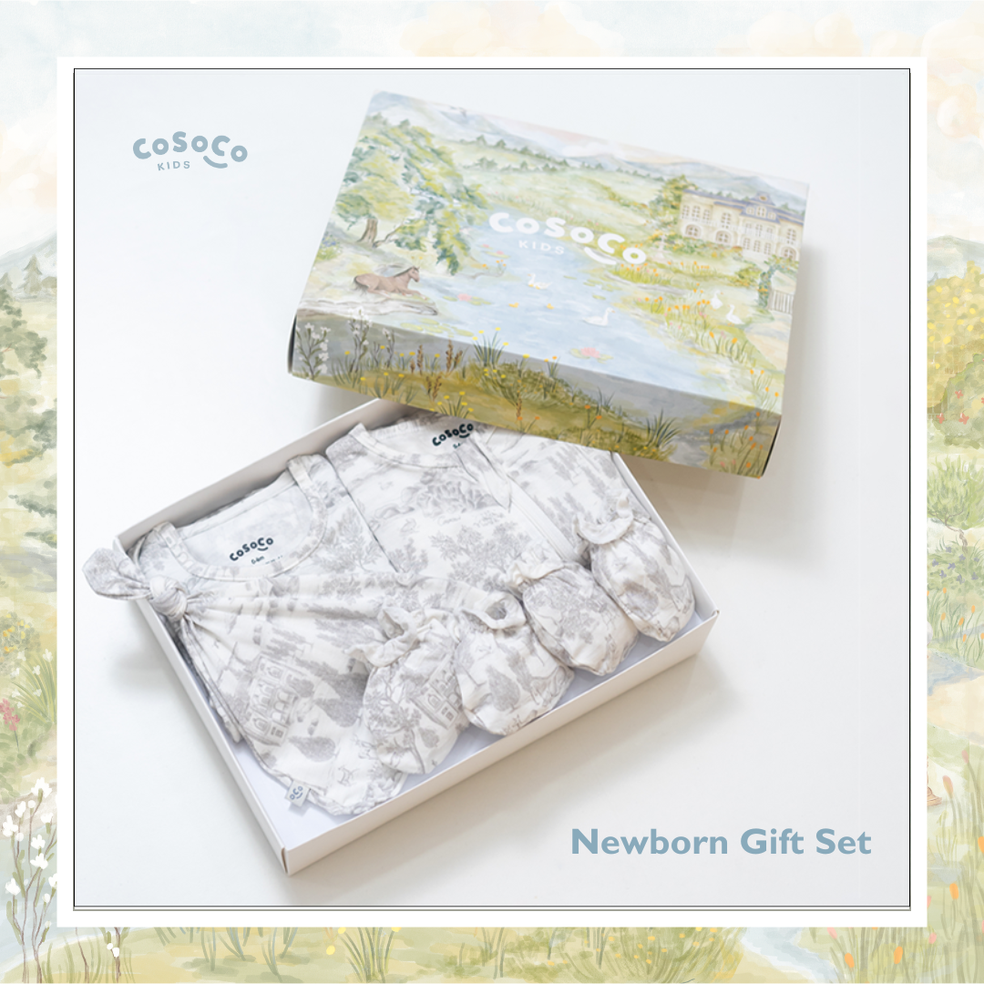 Newborn Gift Set in Rainbow Tropics