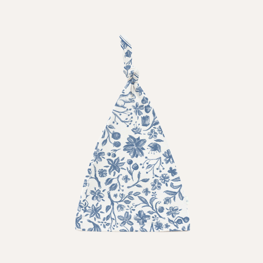 Knotted Hat in Botanic Blue