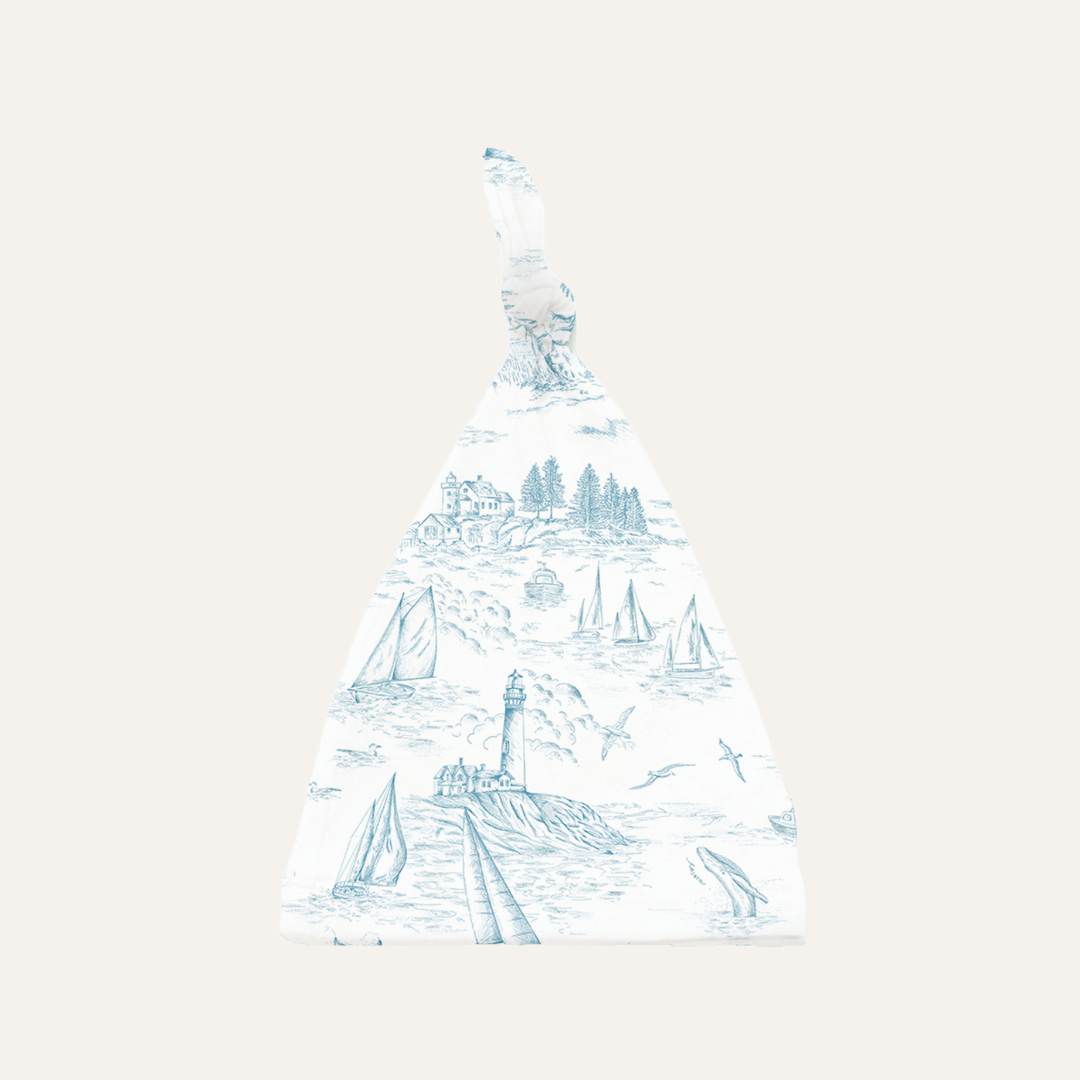 Knotted Hat in Coastal Blue