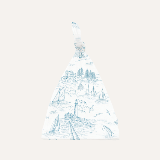 Knotted Hat in Coastal Blue