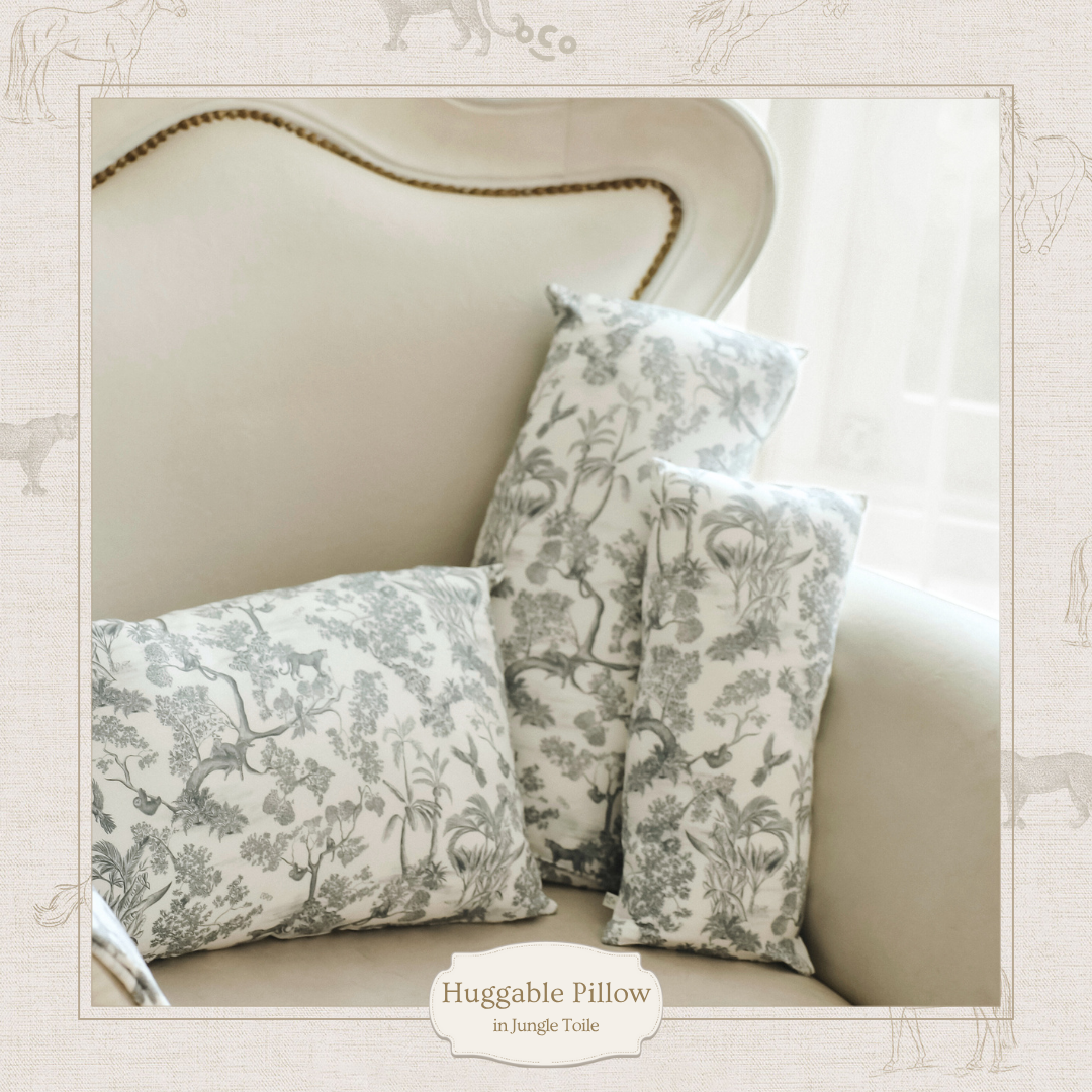 Huggable Pillow in Jungle Toile