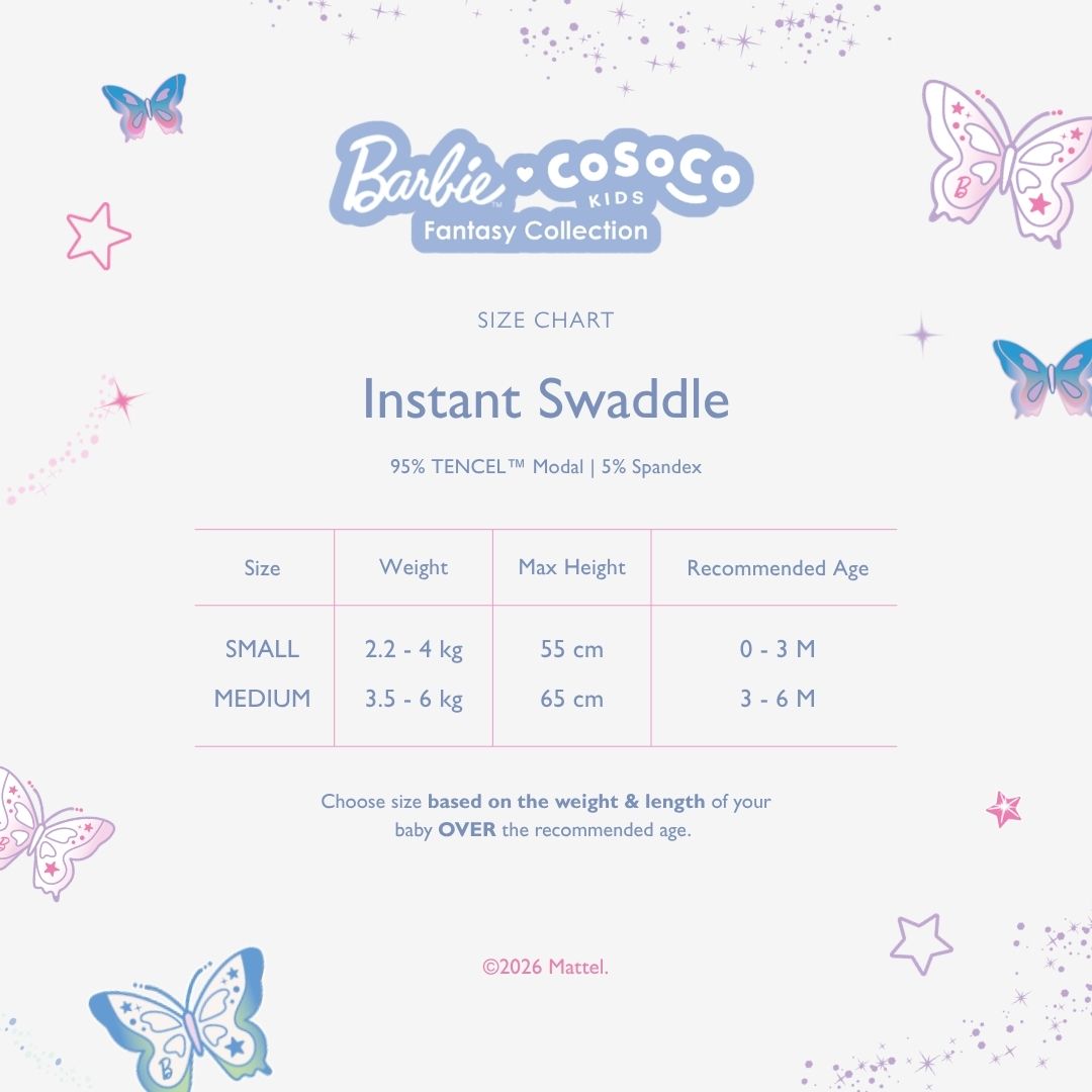 Barbie Instant Swaddle in Rainbow Dreams