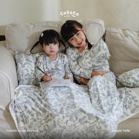 Double Layer Blanket in Jungle Toile