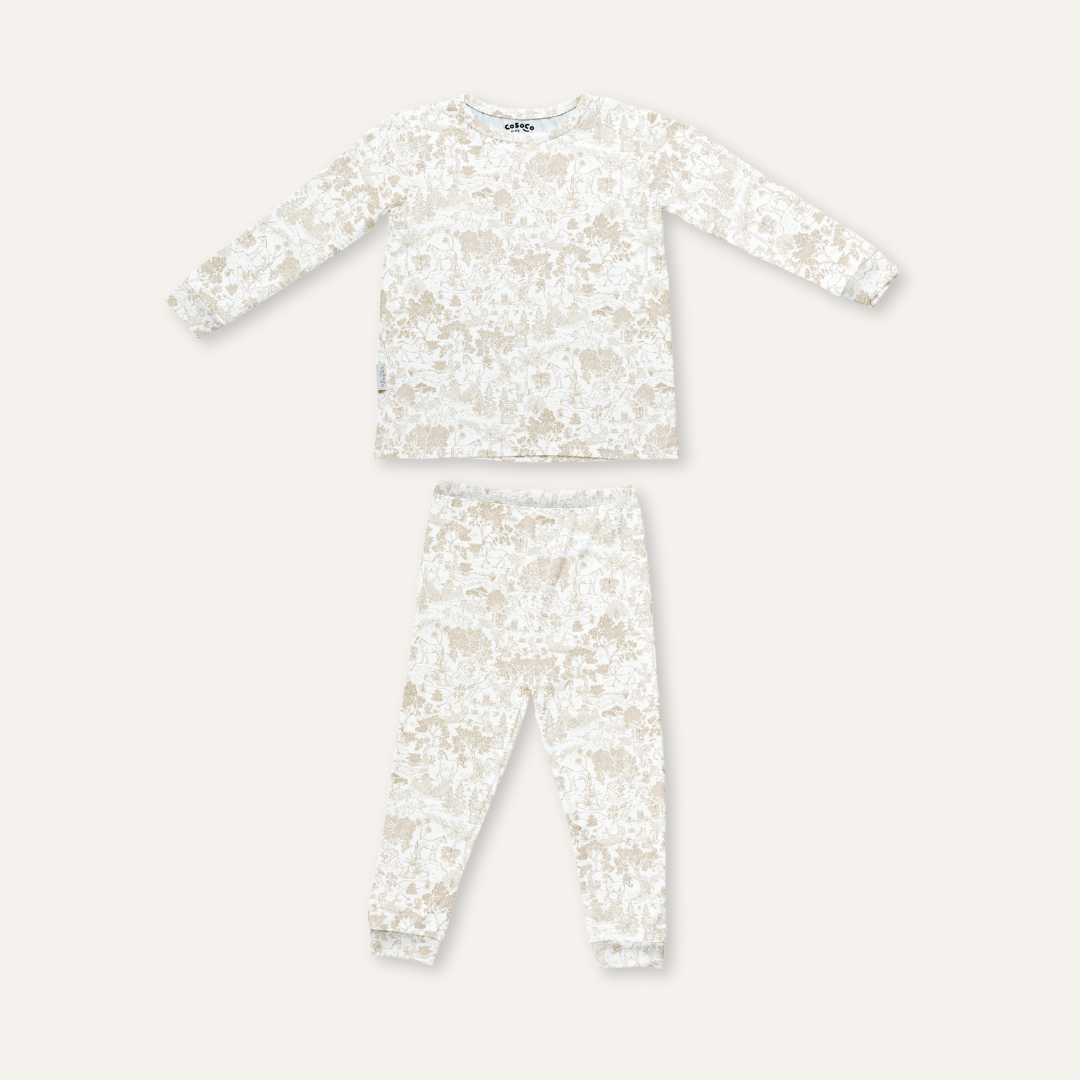 Kids Pajamas in Equestrian Toile