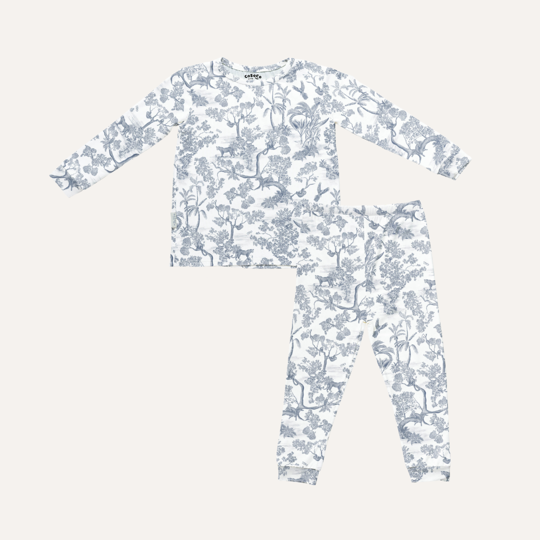 Kids Pajamas in Jungle Toile