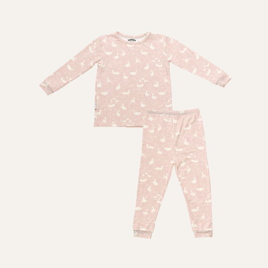 Kids Pajamas in Duck Pink