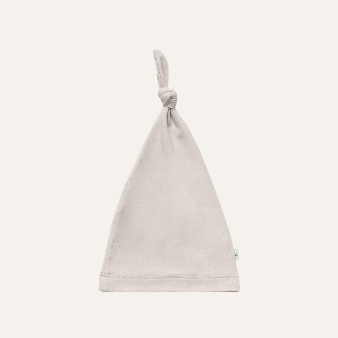 Knotted Hat in Oat Beige