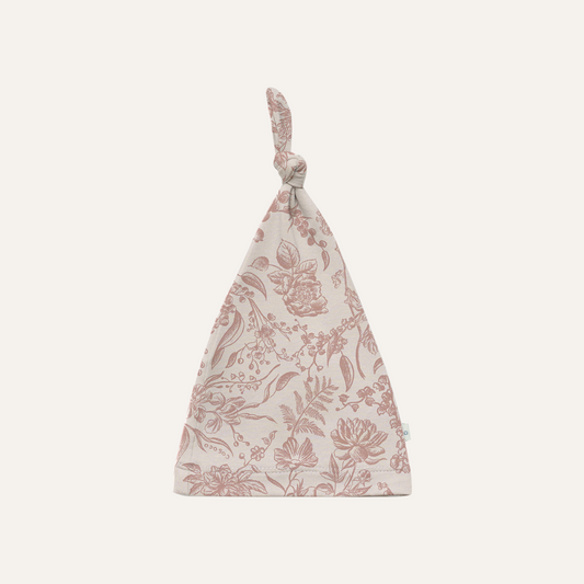 Knotted Hat in Toile De Fleurs