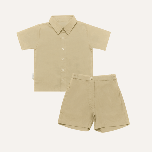 Logan Linen Set in Beige