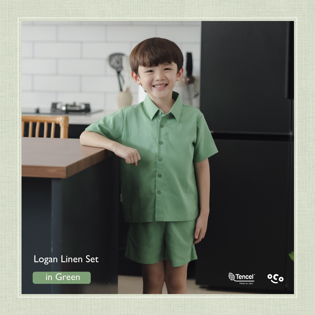 Logan Linen Set in Green