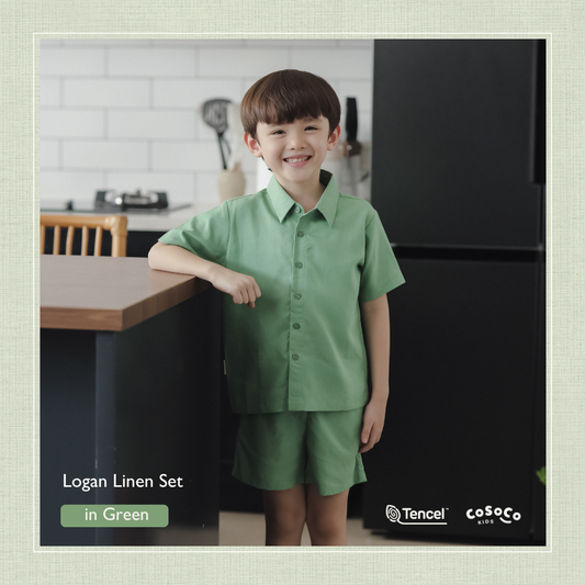 Logan Linen Set in Green