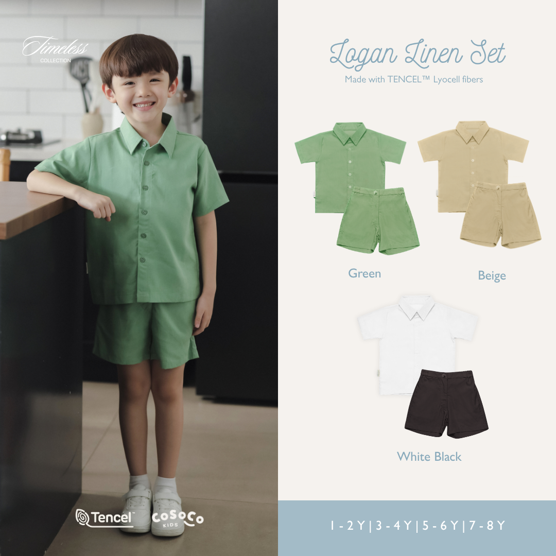 Logan Linen Set in Beige