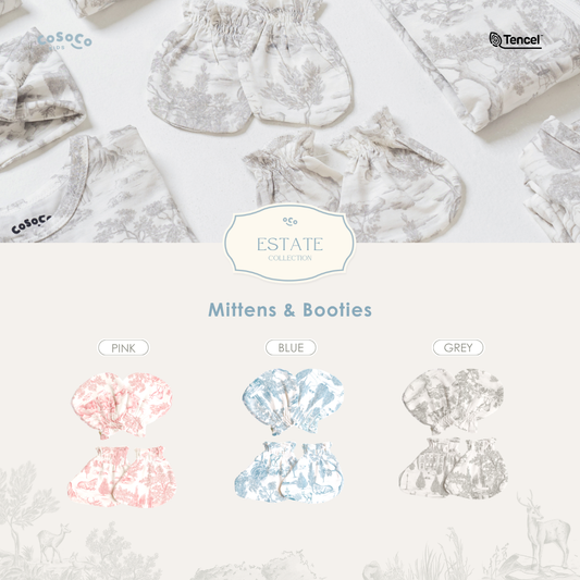 Baby Mittens & Booties in Estate Pink