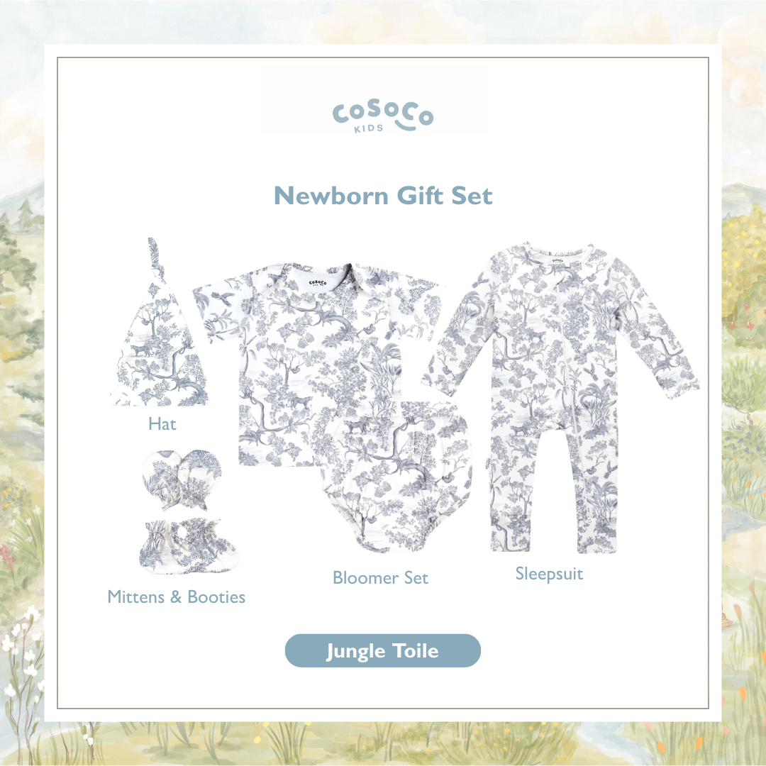 Newborn Gift Set in Jungle Toile