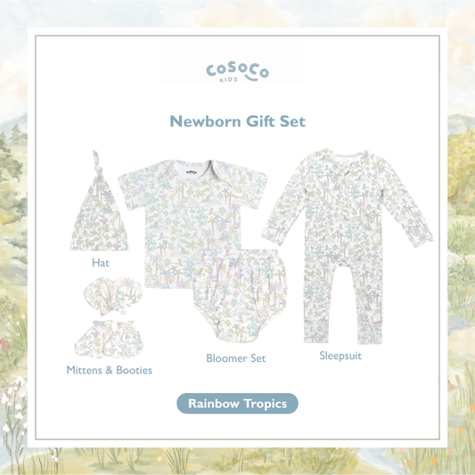 Newborn Gift Set in Rainbow Tropics