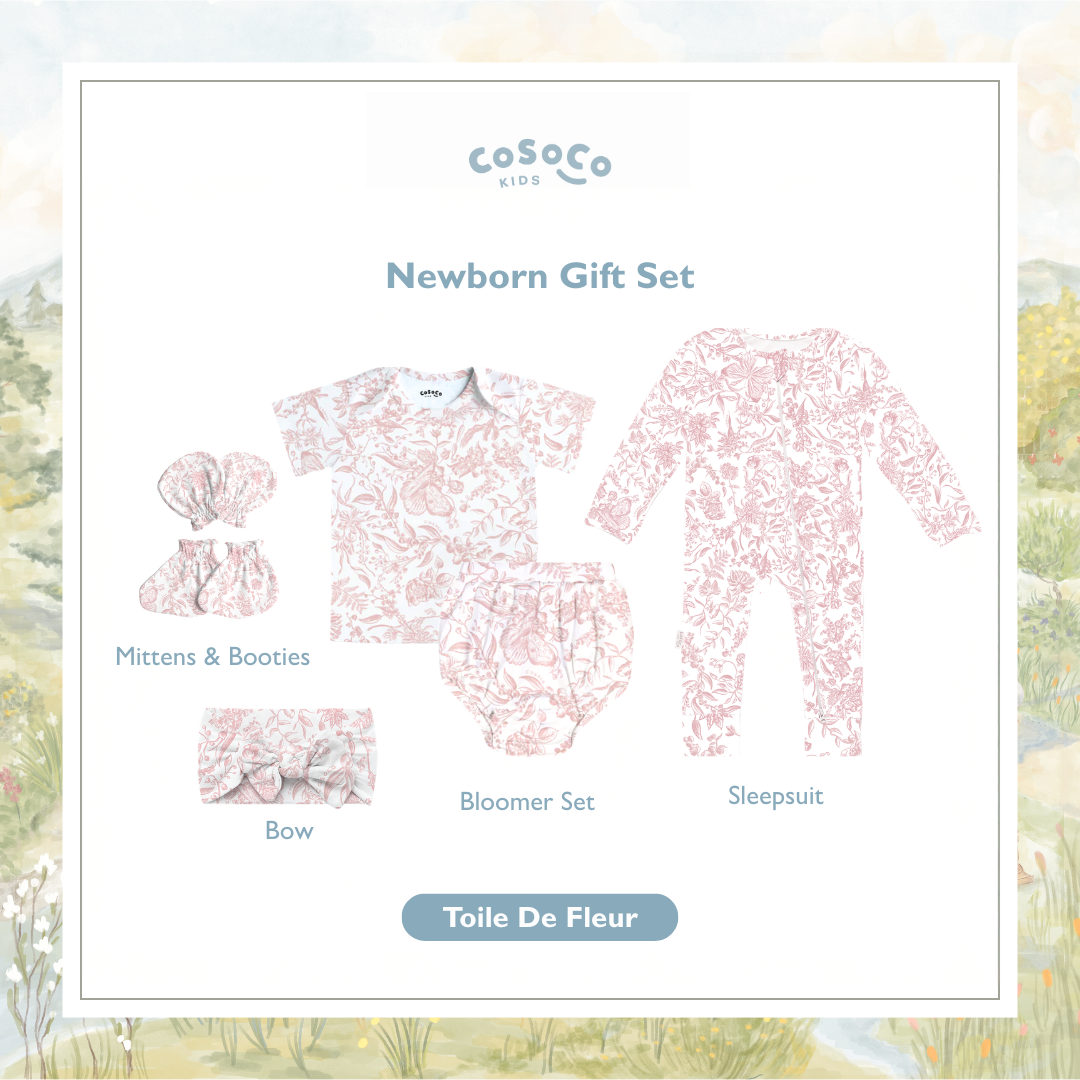 Newborn Gift Set in Toile de Fleur