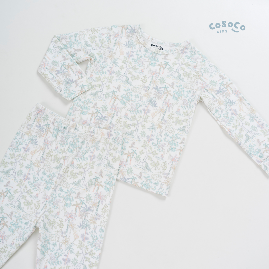 Kids Pajamas in Rainbow Tropics