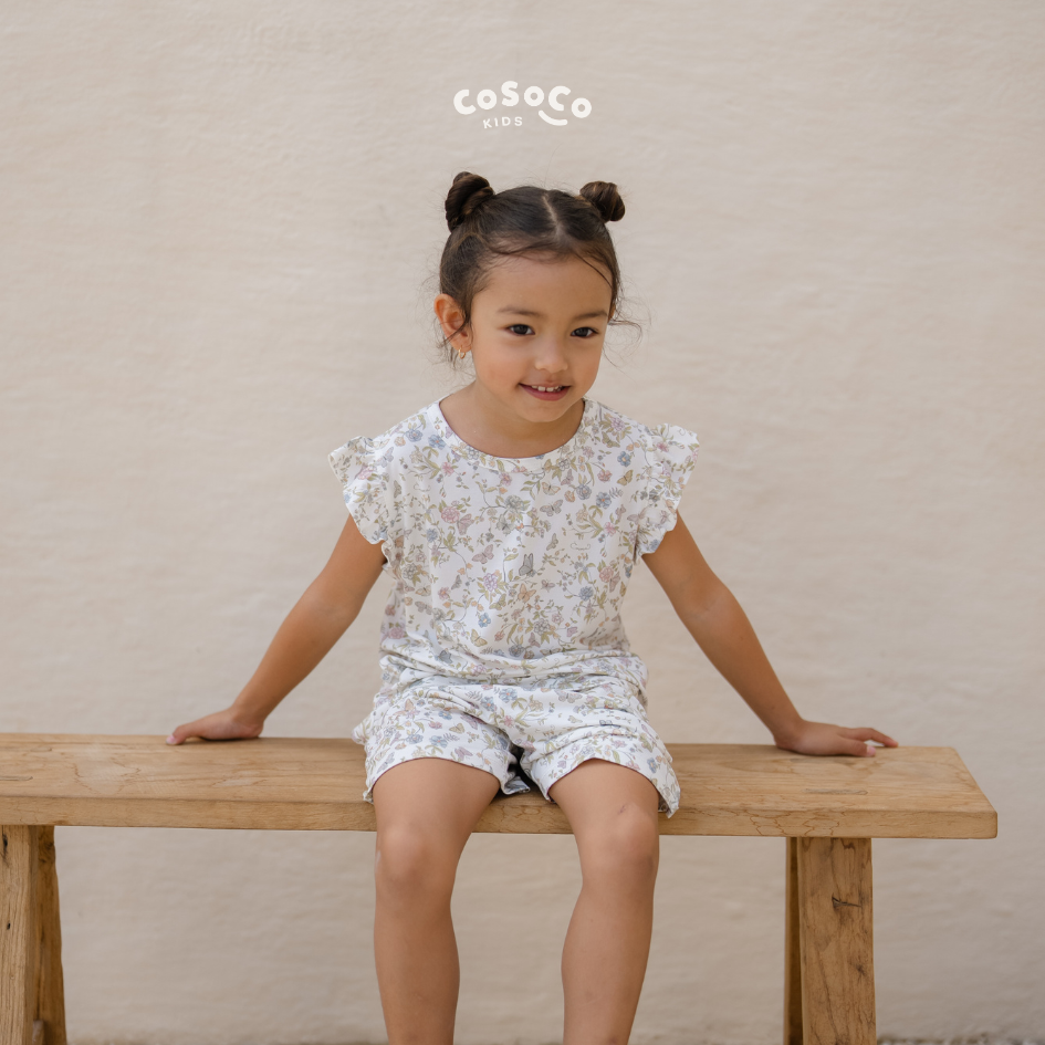 Ruffle Shorts Set in Papillon