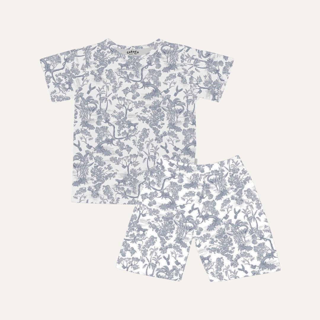 Short Sleeve Set in Jungle Toile
