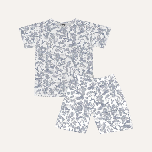 Short Sleeve Set in Jungle Toile