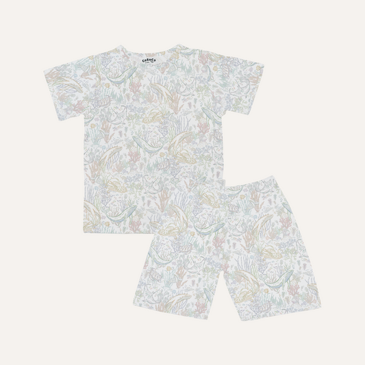 Short Sleeve Set in Rainbow Reef