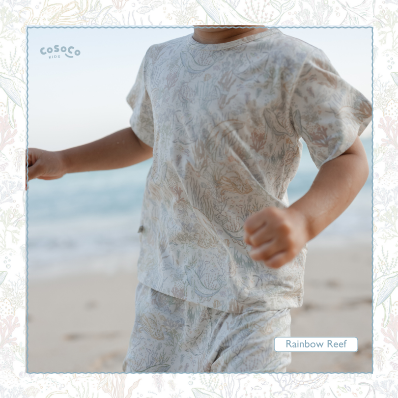 Short Sleeve Set in Rainbow Reef