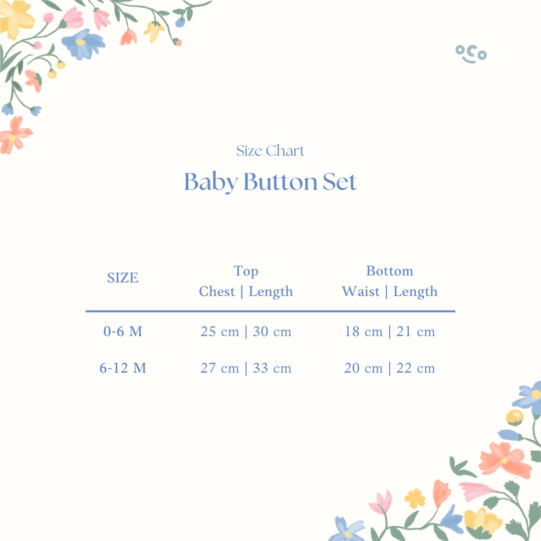 Baby Button Set in Petit Fleur