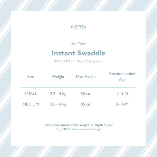 Instant Swaddle in Coastal Blue