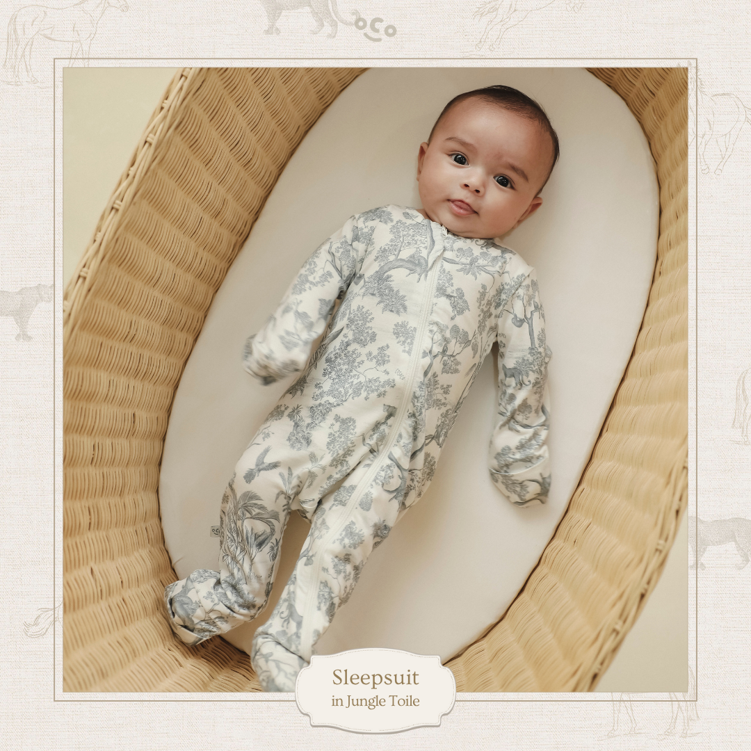 Sleepsuit in Jungle Toile